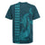 Aloha Hawaii Whale Kakau and Polynesian Tattoo Rugby Jersey Turquoise Color