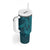 Aloha Hawaii Whale Kakau and Polynesian Tattoo Tumbler With Handle Turquoise Color