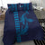 Aloha Hawaii Whale Kakau and Polynesian Tattoo Bedding Set Dark Navy Color