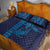 Aloha Hawaii Whale Kakau and Polynesian Tattoo Quilt Bed Set Dark Navy Color