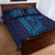 Aloha Hawaii Whale Kakau and Polynesian Tattoo Quilt Bed Set Dark Navy Color