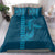 Aloha Hawaii Whale Kakau and Polynesian Tattoo Bedding Set Light Blue Color