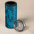 Aloha Hawaii Whale Kakau and Polynesian Tattoo 4 in 1 Can Cooler Tumbler Light Blue Color