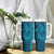 Aloha Hawaii Whale Kakau and Polynesian Tattoo Tumbler With Handle Light Blue Color