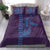 Aloha Hawaii Whale Kakau and Polynesian Tattoo Bedding Set Purple Color