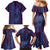 Aloha Hawaii Whale Kakau and Polynesian Tattoo Family Matching Mermaid Dress and Hawaiian Shirt Purple Color
