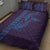 Aloha Hawaii Whale Kakau and Polynesian Tattoo Quilt Bed Set Purple Color