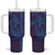 Aloha Hawaii Whale Kakau and Polynesian Tattoo Tumbler With Handle Purple Color