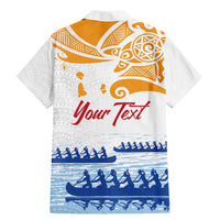 Personalised Hawaiki Nui Va'a French Polynesian Pattern Family Matching Mermaid Dress and Hawaiian Shirt White Color LT03 - Polynesian Pride