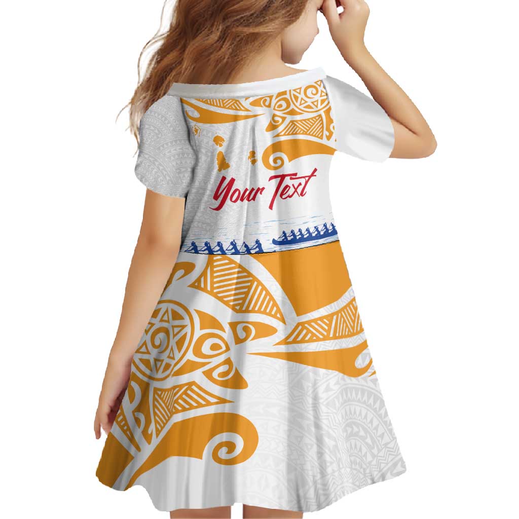 Personalised Hawaiki Nui Va'a French Polynesian Pattern Family Matching Short Sleeve Bodycon Dress and Hawaiian Shirt White Color LT03 - Polynesian Pride