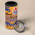 Personalised Hawaiki Nui Va'a French Polynesian Pattern 4 in 1 Can Cooler Tumbler Sunset Color