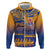 Personalised Hawaiki Nui Va'a French Polynesian Pattern Hoodie Sunset Color