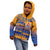 Personalised Hawaiki Nui Va'a French Polynesian Pattern Kid Hoodie Sunset Color