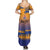 Personalised Hawaiki Nui Va'a French Polynesian Pattern Summer Maxi Dress Sunset Color