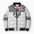 Custom Rugby Fiji Bomber Puffer Jacket Fijian Masi Tribal Sporty Style White Color - Polynesian Pride