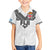 Custom Rugby Fiji Family Matching Long Sleeve Bodycon Dress and Hawaiian Shirt Fijian Masi Tribal Sporty Style White Color - Polynesian Pride