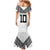 Custom Rugby Fiji Family Matching Mermaid Dress and Hawaiian Shirt Fijian Masi Tribal Sporty Style White Color - Polynesian Pride