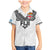 Custom Rugby Fiji Family Matching Mermaid Dress and Hawaiian Shirt Fijian Masi Tribal Sporty Style White Color - Polynesian Pride