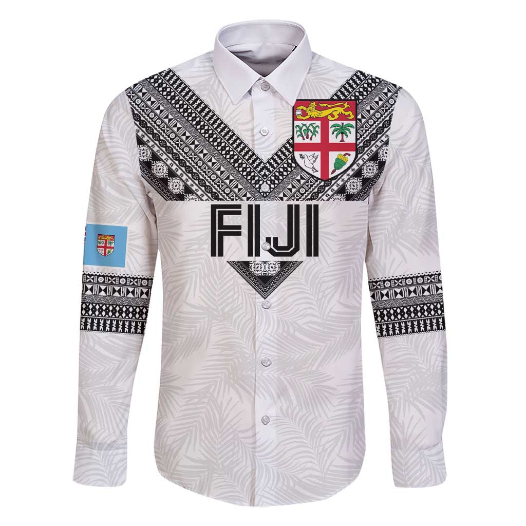 Custom Rugby Fiji Family Matching Short Sleeve Bodycon Dress and Hawaiian Shirt Fijian Masi Tribal Sporty Style White Color - Polynesian Pride