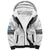 Custom Rugby Fiji Sherpa Hoodie Fijian Masi Tribal Sporty Style White Color - Polynesian Pride
