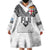 Custom Rugby Fiji Wearable Blanket Hoodie Fijian Masi Tribal Sporty Style White Color - Polynesian Pride