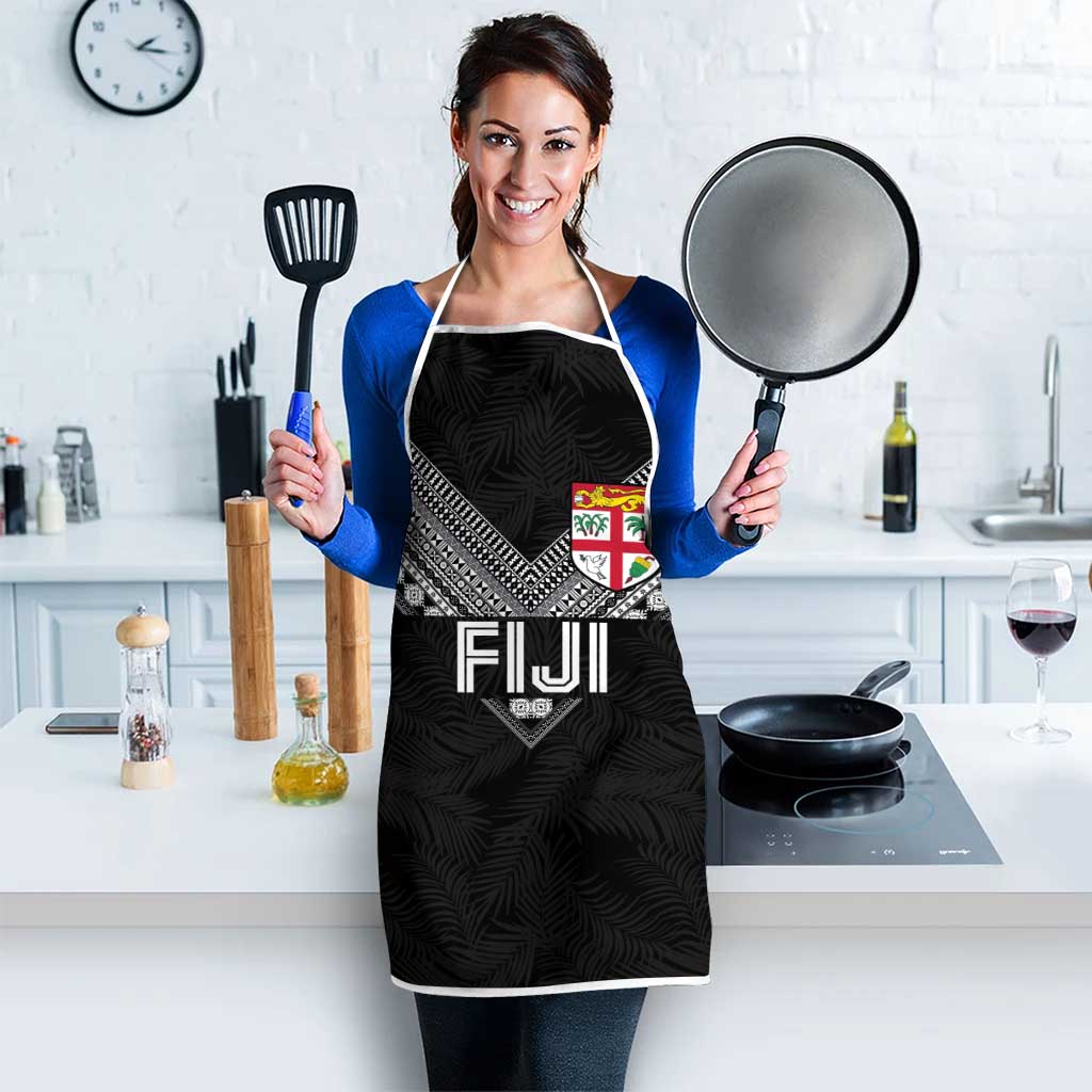 Rugby Fiji Apron Fijian Masi Tribal Sporty Style Black Color LT03 - Polynesian Pride