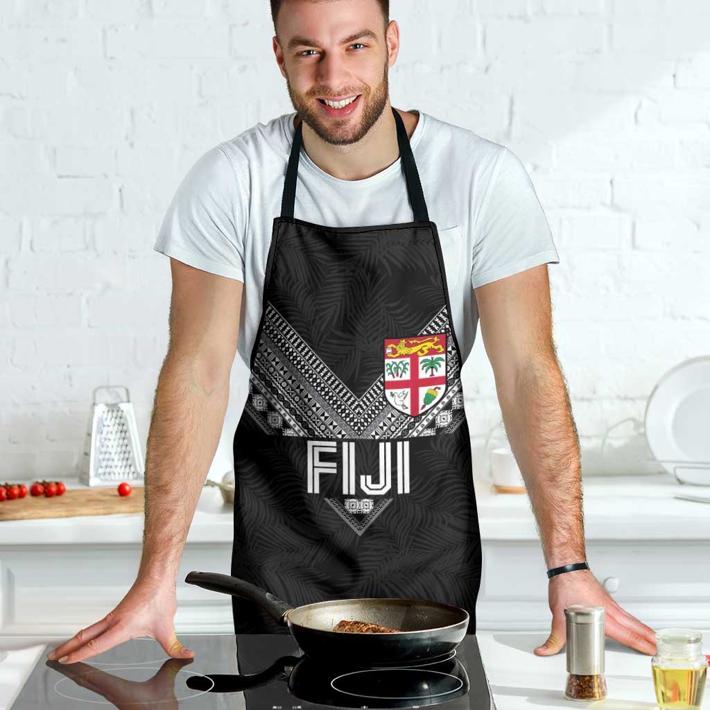 Rugby Fiji Apron Fijian Masi Tribal Sporty Style Black Color LT03 - Polynesian Pride