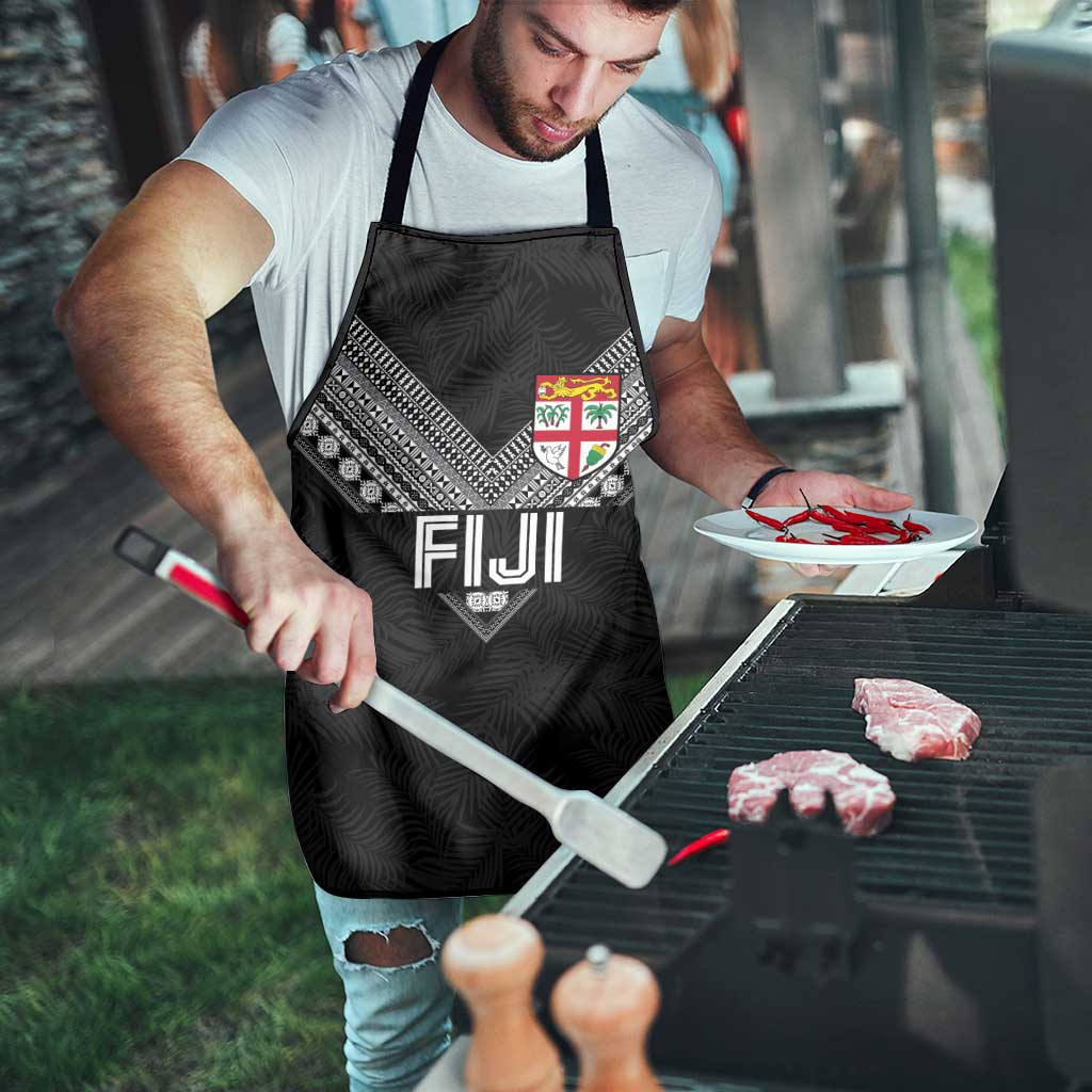 Rugby Fiji Apron Fijian Masi Tribal Sporty Style Black Color LT03 - Polynesian Pride