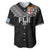 Custom Rugby Fiji Baseball Jersey Fijian Masi Tribal Sporty Style Black Color - Polynesian Pride