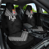 Rugby Fiji Car Seat Cover Fijian Masi Tribal Sporty Style Black Color LT03 One Size Black - Polynesian Pride