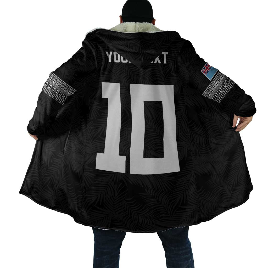 Custom Rugby Fiji Cloak Fijian Masi Tribal Sporty Style Black Color - Polynesian Pride