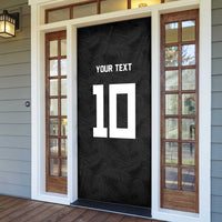 Custom Rugby Fiji Door Cover Fijian Masi Tribal Sporty Style Black Color LT03 - Polynesian Pride