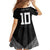 Custom Rugby Fiji Family Matching Short Sleeve Bodycon Dress and Hawaiian Shirt Fijian Masi Tribal Sporty Style Black Color - Polynesian Pride