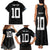 Custom Rugby Fiji Family Matching Tank Maxi Dress and Hawaiian Shirt Fijian Masi Tribal Sporty Style Black Color - Polynesian Pride