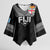 Custom Rugby Fiji Kimono Sleeve Blouse Fijian Masi Tribal Sporty Style Black Color - Polynesian Pride
