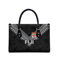 Rugby Fiji Leather Bag Fijian Masi Tribal Sporty Style Black Color LT03 - Polynesian Pride