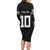 Custom Rugby Fiji Long Sleeve Bodycon Dress Fijian Masi Tribal Sporty Style Black Color - Polynesian Pride