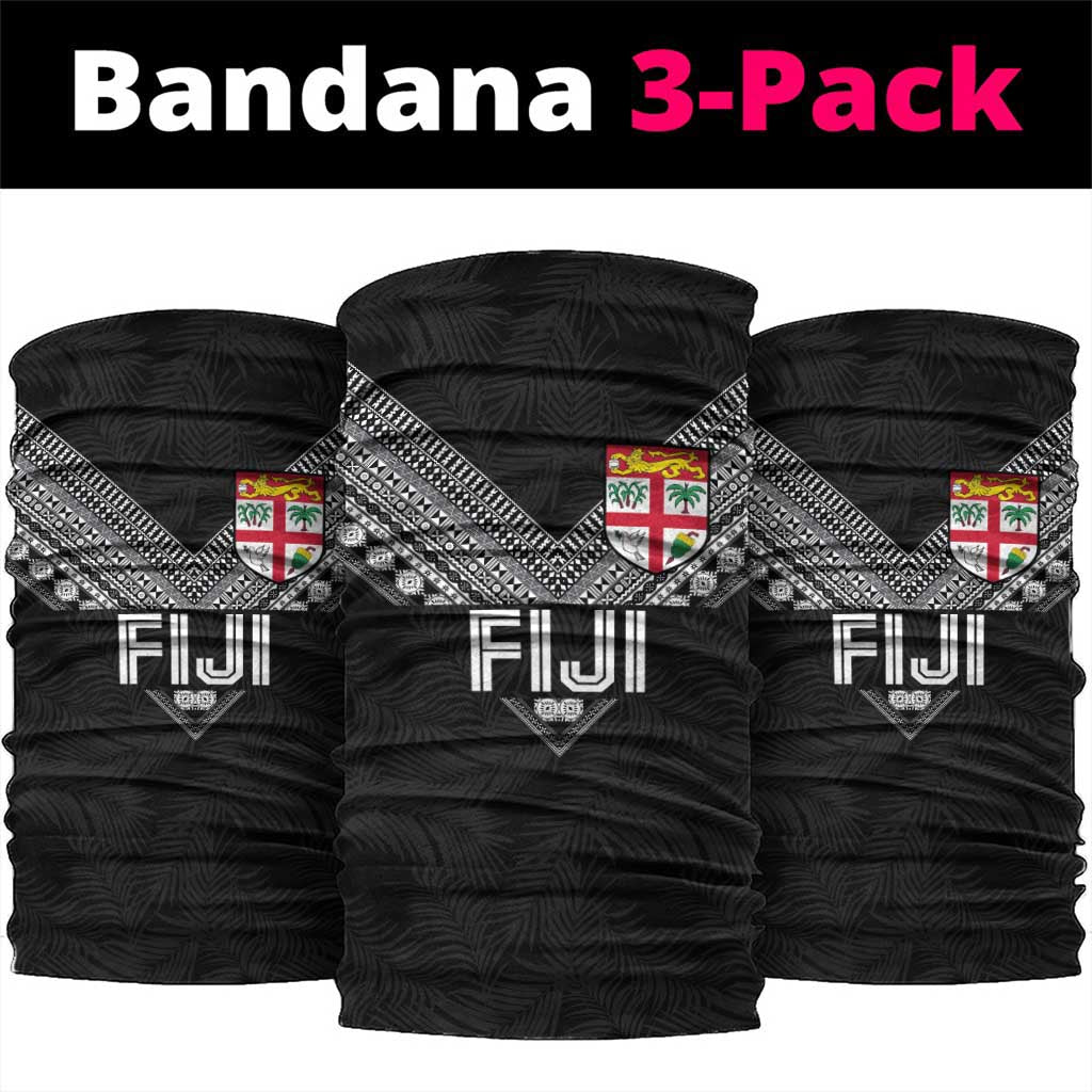 Rugby Fiji Neck Gaiter Fijian Masi Tribal Sporty Style Black Color LT03 package One Size: 25*50cm Black - Polynesian Pride