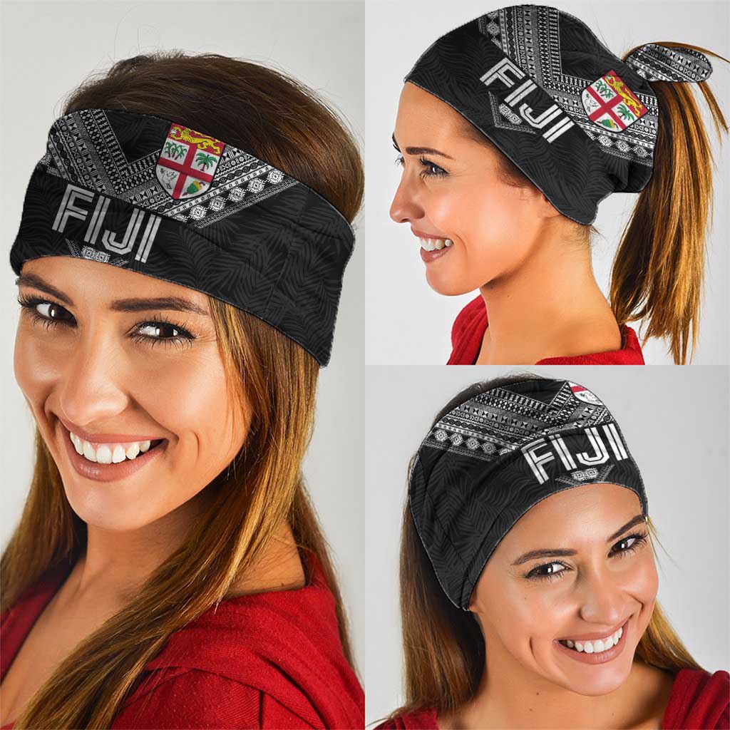 Rugby Fiji Neck Gaiter Fijian Masi Tribal Sporty Style Black Color LT03 - Polynesian Pride