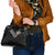 Rugby Fiji Shoulder Handbag Fijian Masi Tribal Sporty Style Black Color - Polynesian Pride