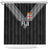 Rugby Fiji Shower Curtain Fijian Masi Tribal Sporty Style Black Color - Polynesian Pride