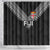 Rugby Fiji Shower Curtain Fijian Masi Tribal Sporty Style Black Color - Polynesian Pride