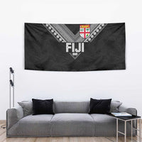 Rugby Fiji Tapestry Fijian Masi Tribal Sporty Style Black Color LT03 - Polynesian Pride