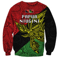 Papua New Guinea Southern Highlands Province Sweatshirt PNG Birds Of Paradise Polynesian Arty Style LT03 - Polynesian Pride