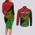 Personalised Papua New Guinea Southern Highlands Province Couples Matching Long Sleeve Bodycon Dress and Long Sleeve Button Shirts PNG Birds Of Paradise Polynesian Arty Style LT03 - Polynesian Pride