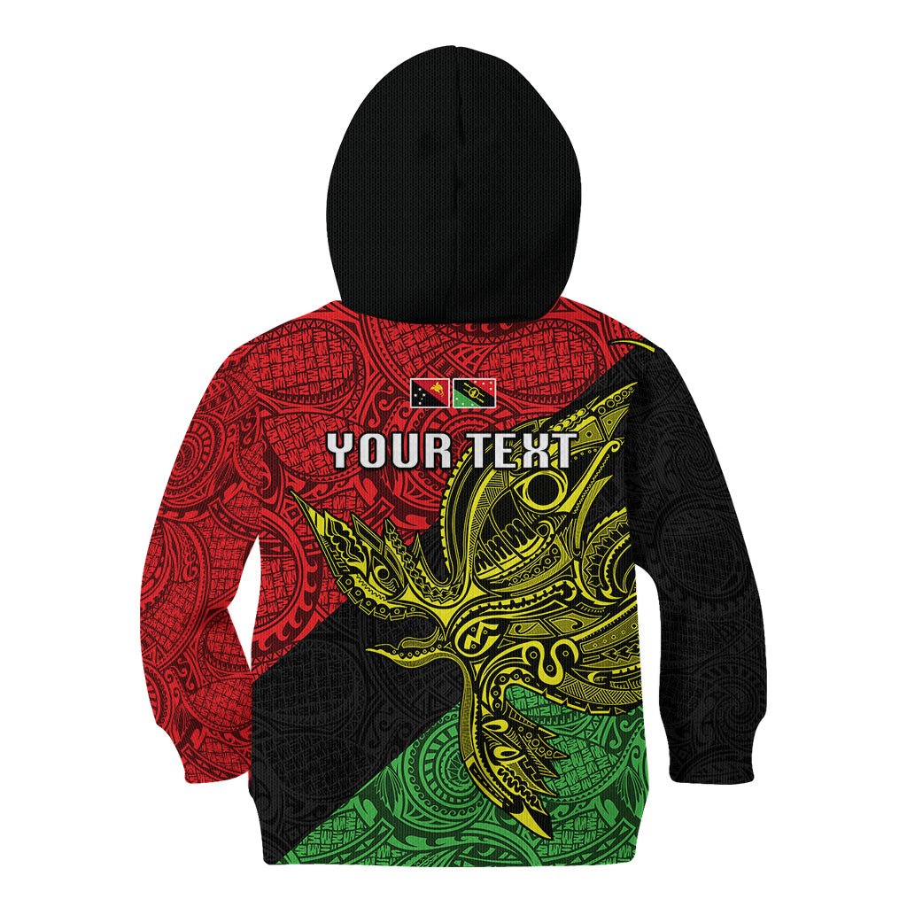 Personalised Papua New Guinea Southern Highlands Province Kid Hoodie PNG Birds Of Paradise Polynesian Arty Style LT03 - Polynesian Pride