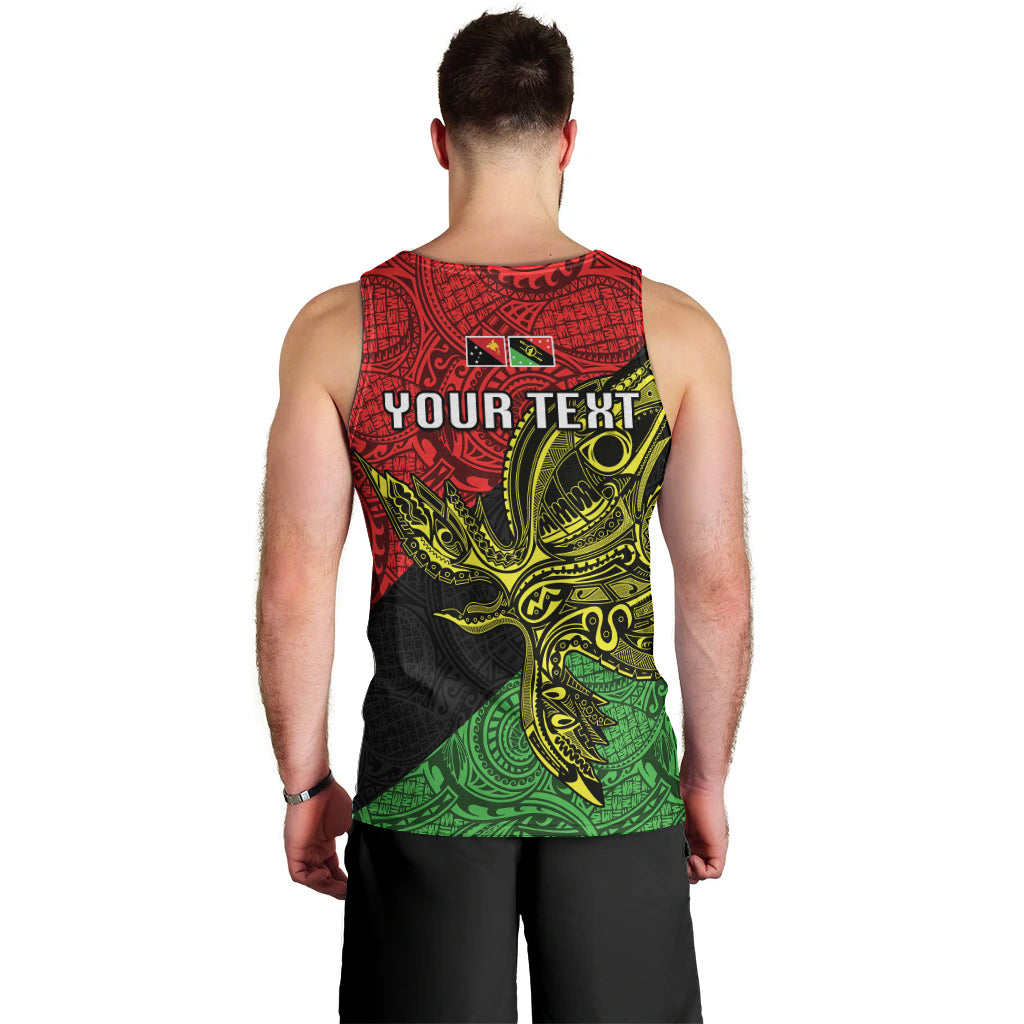 Personalised Papua New Guinea Southern Highlands Province Men Tank Top PNG Birds Of Paradise Polynesian Arty Style LT03 - Polynesian Pride