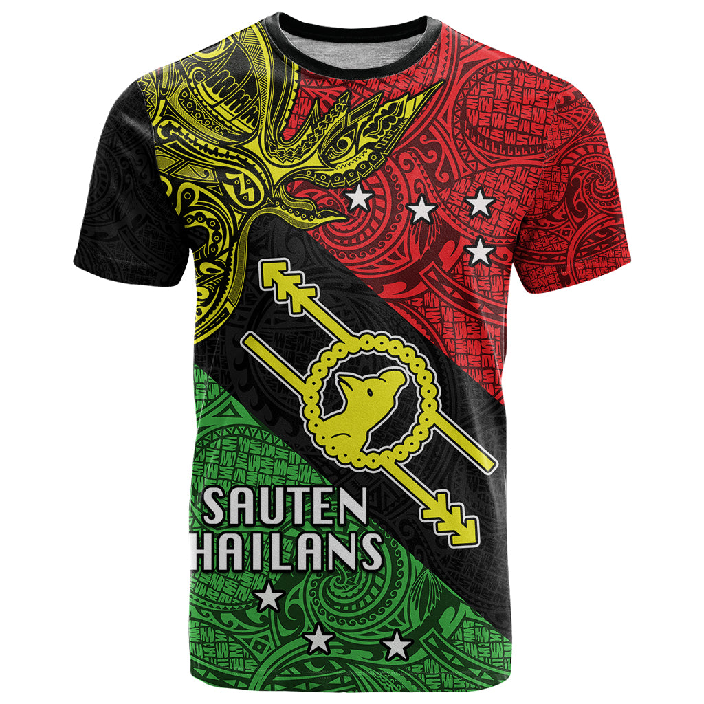 Personalised Papua New Guinea Southern Highlands Province T Shirt PNG Birds Of Paradise Polynesian Arty Style LT03 Black - Polynesian Pride