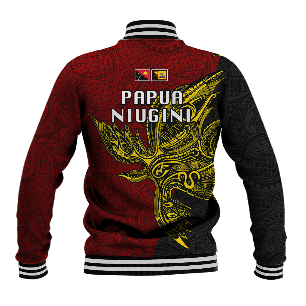 Papua New Guinea Western Province Baseball Jacket PNG Birds Of Paradise Polynesian Arty Style LT03 - Polynesian Pride