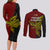 Papua New Guinea Western Province Couples Matching Long Sleeve Bodycon Dress and Long Sleeve Button Shirts PNG Birds Of Paradise Polynesian Arty Style LT03 - Polynesian Pride